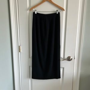 Ann Taylor long black wool skirt